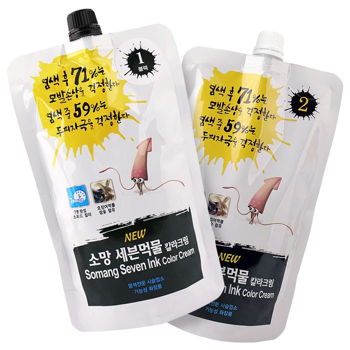 [소망] 인큐스 세븐 스피드 먹물 칼라크림 400ml